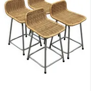 Set of 4 vintage bar stools by Dirk Van Sliedregt Rohe Noordwo