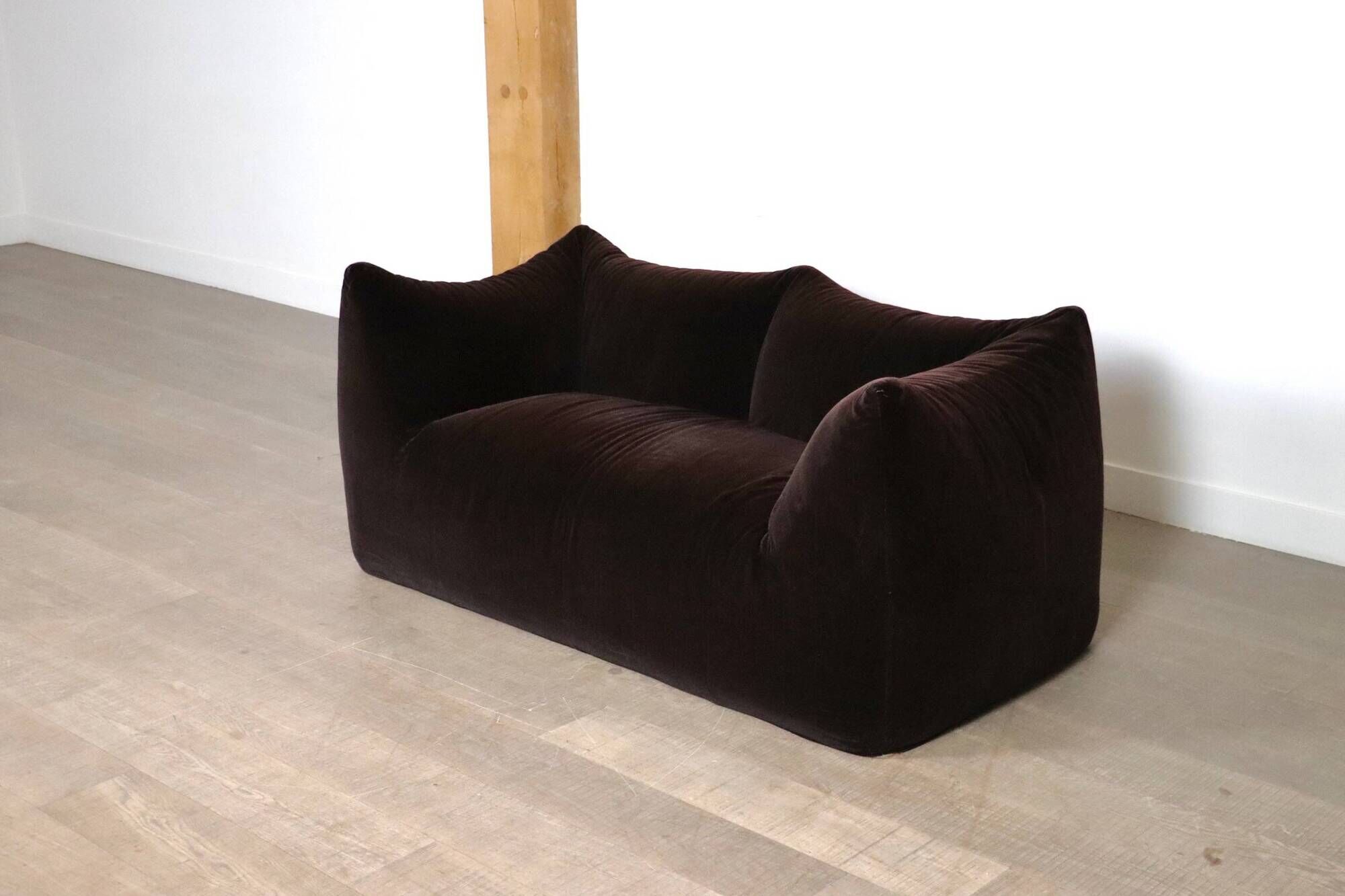 Le Bambole Sofa In Original Mohair Velvet By Mario Bellini For B&B Italia,