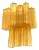 Handcrafted Flush Mount in Gold with Amber Murano Glass by Simoeng