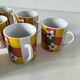 6 espresso cups decor Pop Flower power