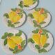 Dessert plates "lemon" in slipware