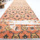 Geometric pattern turkish runner rug 350x85cm