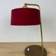 Vintage wood and brass lamp, 1950s
