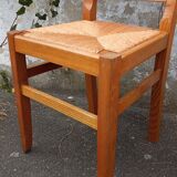 Pair of straw chairs from the 1950s