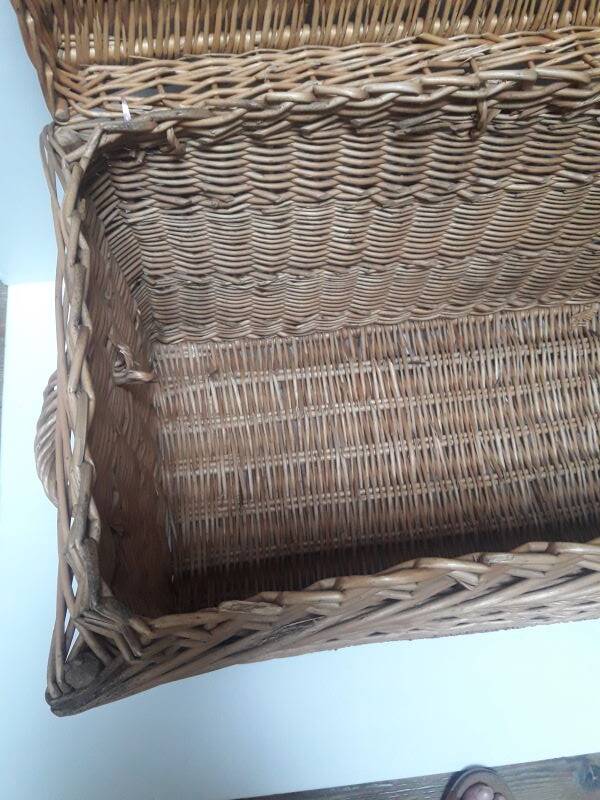 Wicker trunk L75xH53xD48 vintage