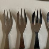 Set of 12 teak dessert forks 1960 Scandinavian