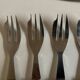 Set of 12 teak dessert forks 1960 Scandinavian