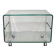 Glass coffee table on wheels