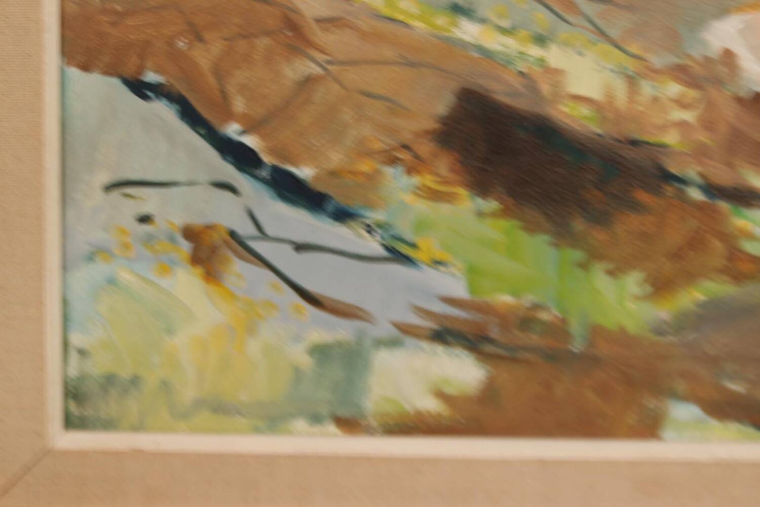 Huile sur toile suédoise – “Paysage” par Budde Nielsen – Signée et encadrée