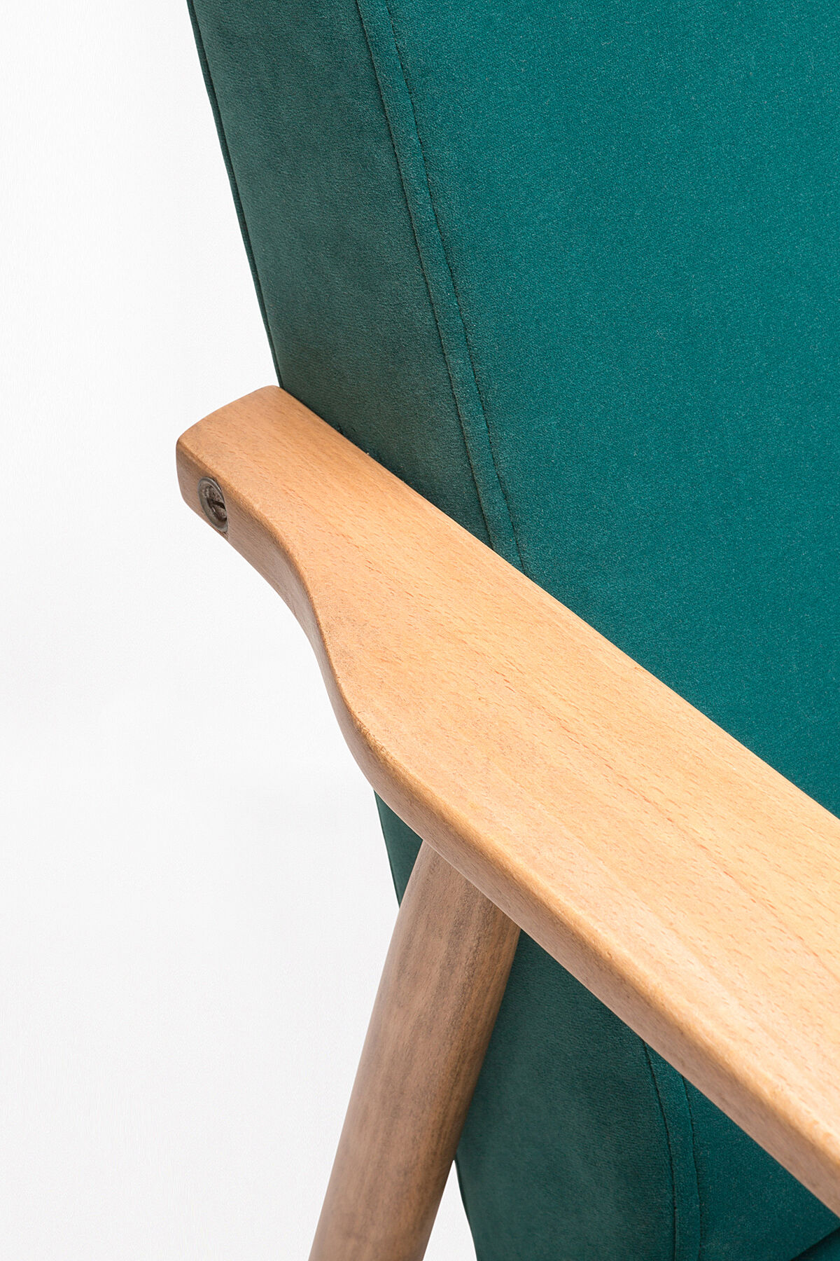 Polish B - 7727 armchair in turquoise velour