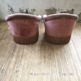 Armchairs pink captionne toad