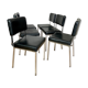Série de 6 chaises de bureau vintage 1970