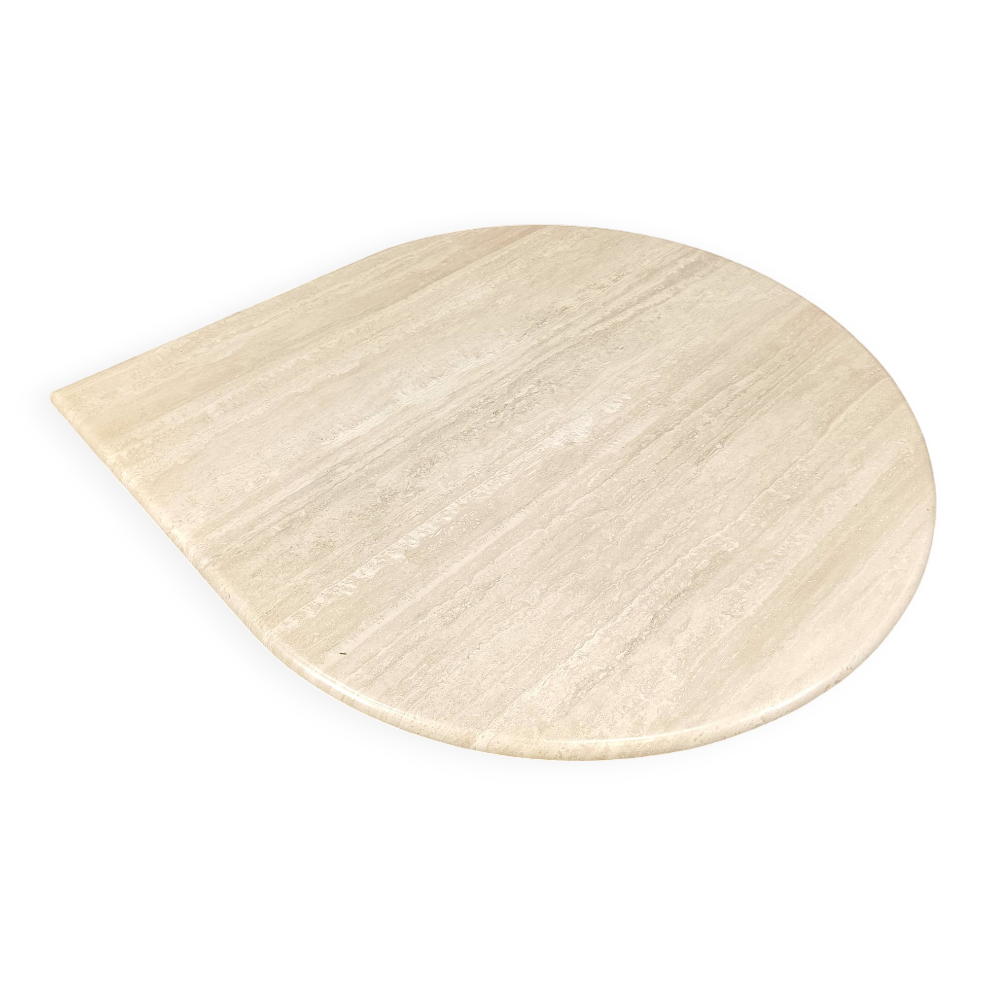 Table basse vintage en travertin, années 1970