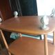 Rolling bar serving table in solid elm by Ercol, England, circa 1960