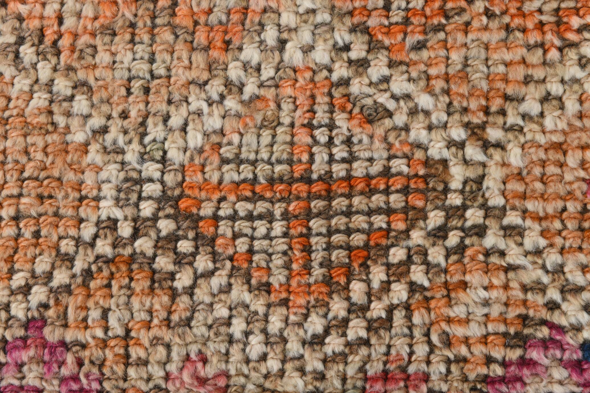 Light Orange & Red Turkish Runner Rug, 87x410Cm