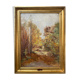 Tableau aquarelle originale ancienne marine voyage bord de mer orientaliste