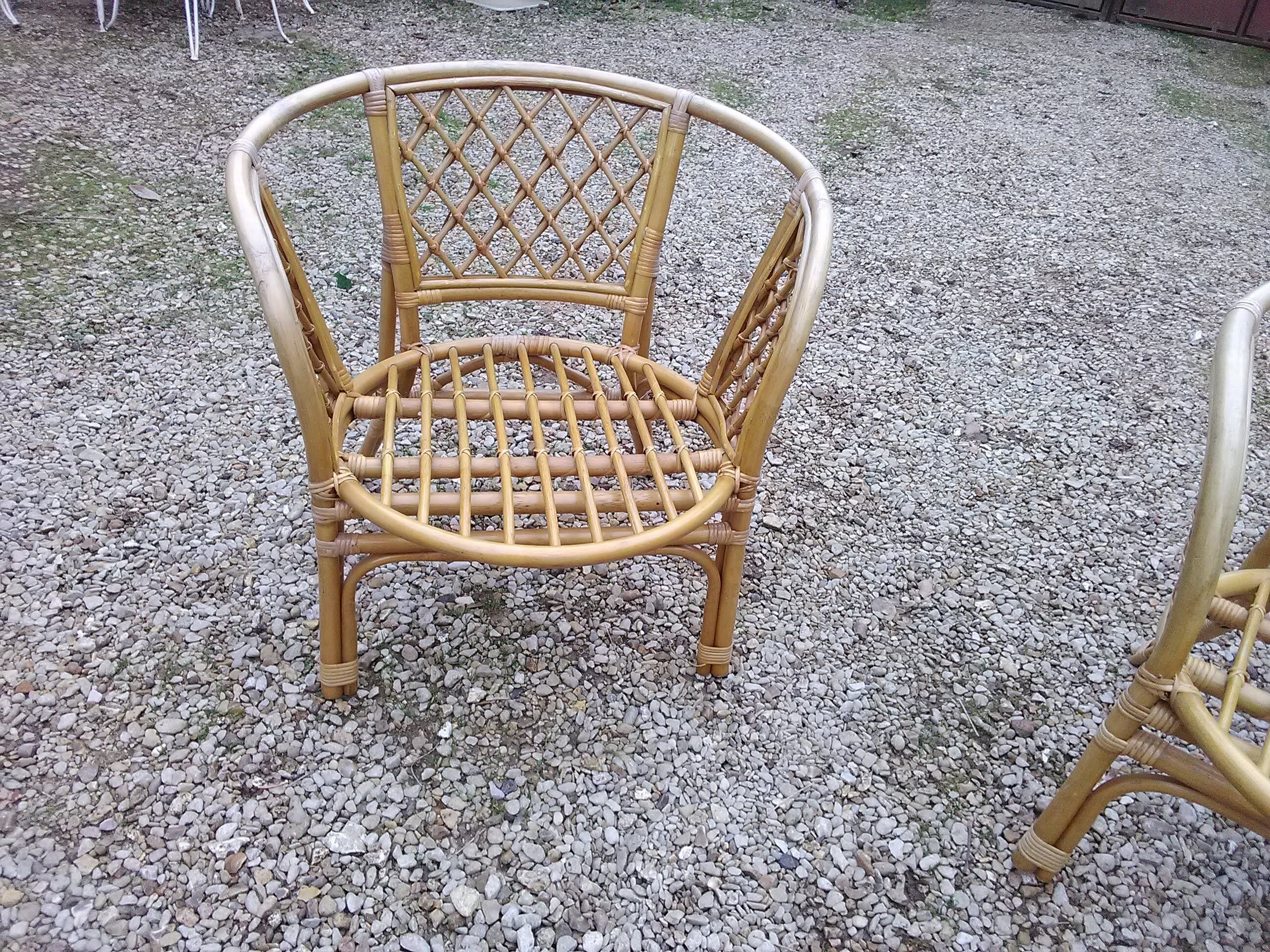 Living room  vintage rattan