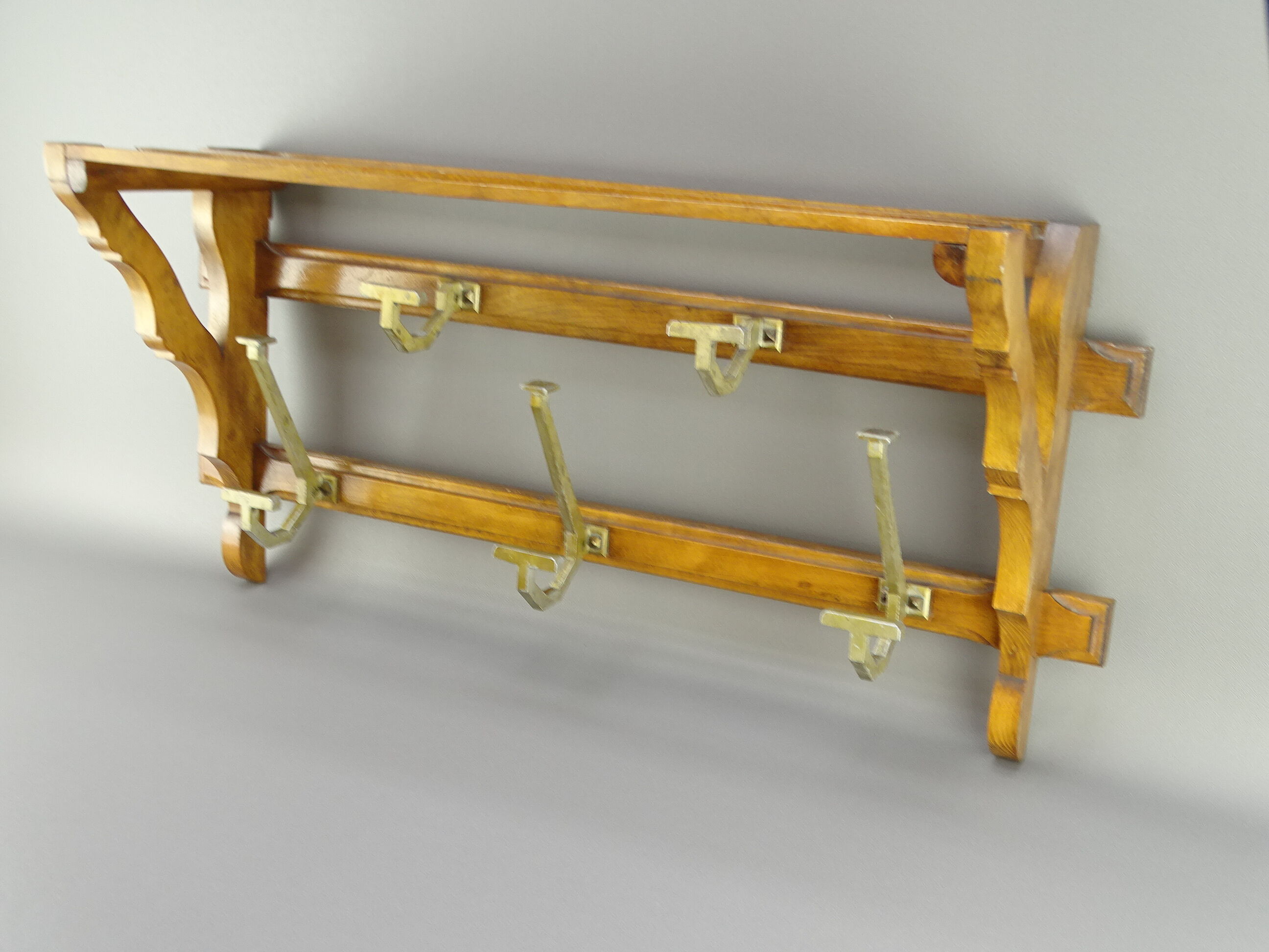 Vintage wooden coat rack