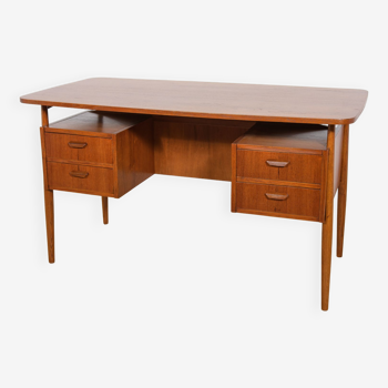 Mid-century freestanding teak desk, 1960s