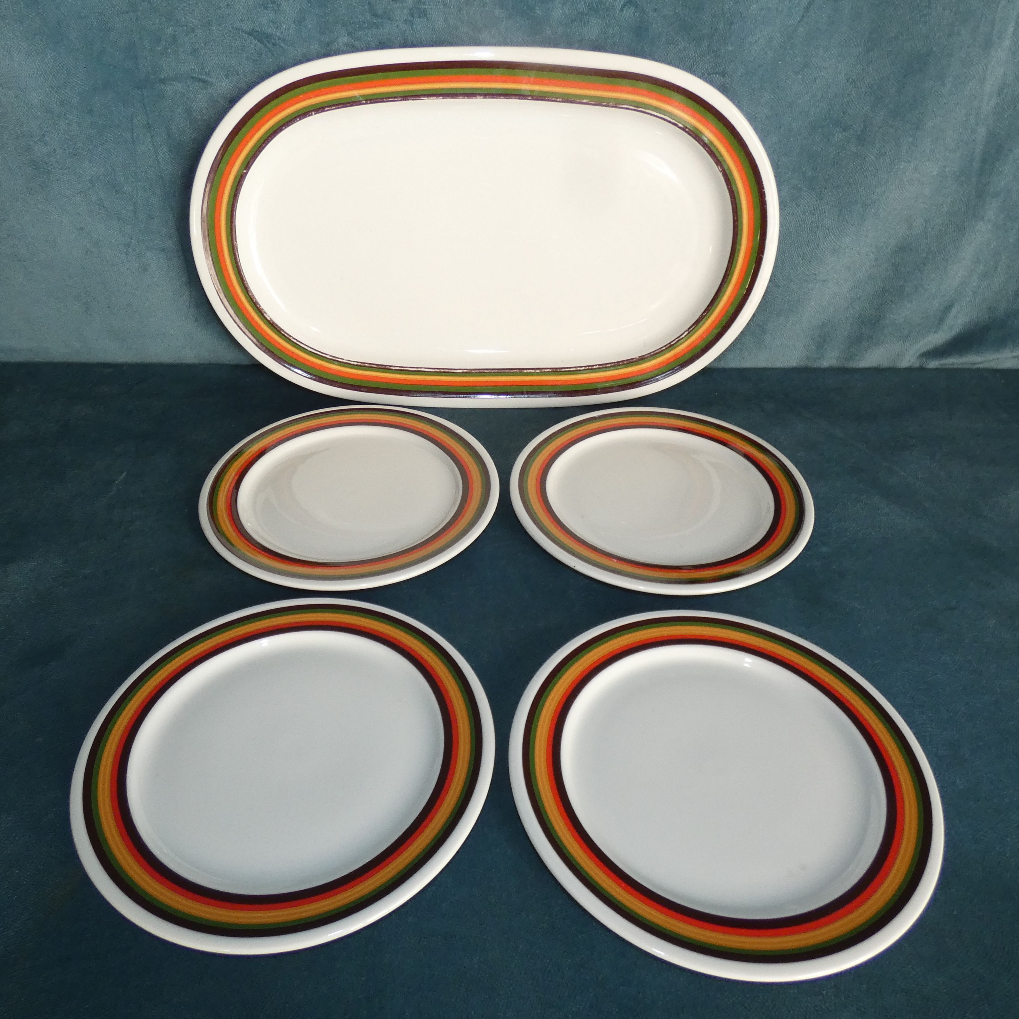 Bidasoa 80 espana set flat and 4 plates vintage circa 1970 spain