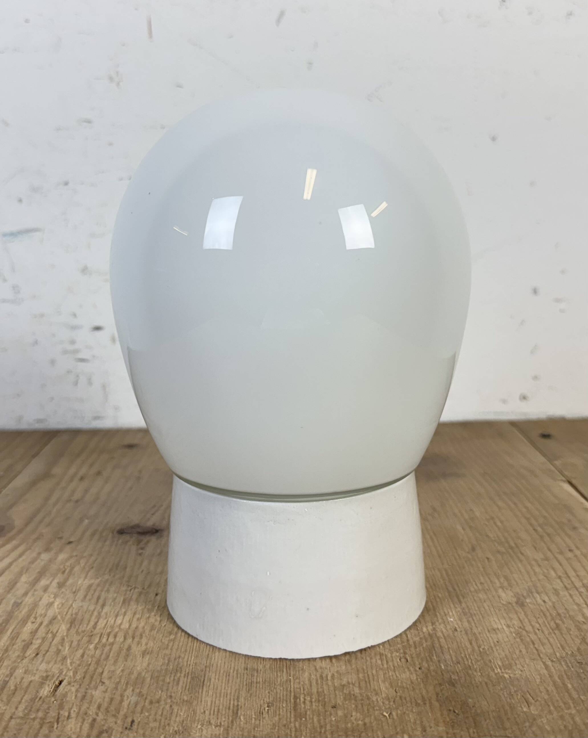 Vintage White Porcelain Ceiling Light, 1970s