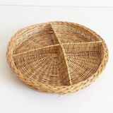 Rustic French Provence Wicker Basket Centerpiece / Vide-Poche – Mid 20th Century
