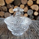 Glass candy box with diamond stopper