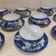 Magnificent 12-Piece Porcelain Cup and Saucer Set