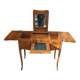 Rustic Louis XV hairdresser in cherry wood, functioning as a desk.