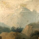 Trumeau decorated with an oil on canvas representing an animated landscape, early nineteenth century