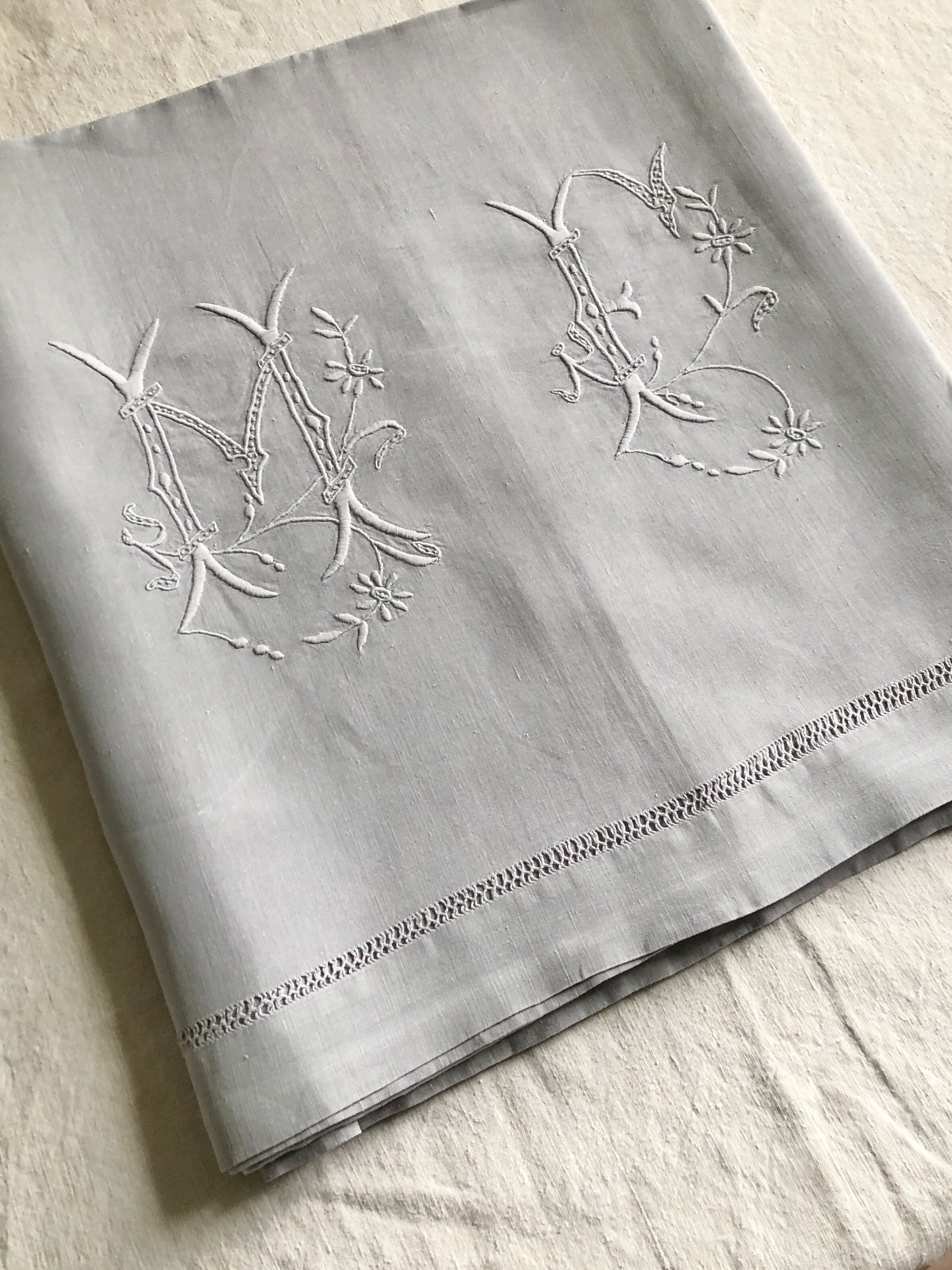 Antique sheet in pure linen yarn dyed in rain gray