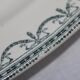 Oval plate in earthenware decoration garland Louis XVI green