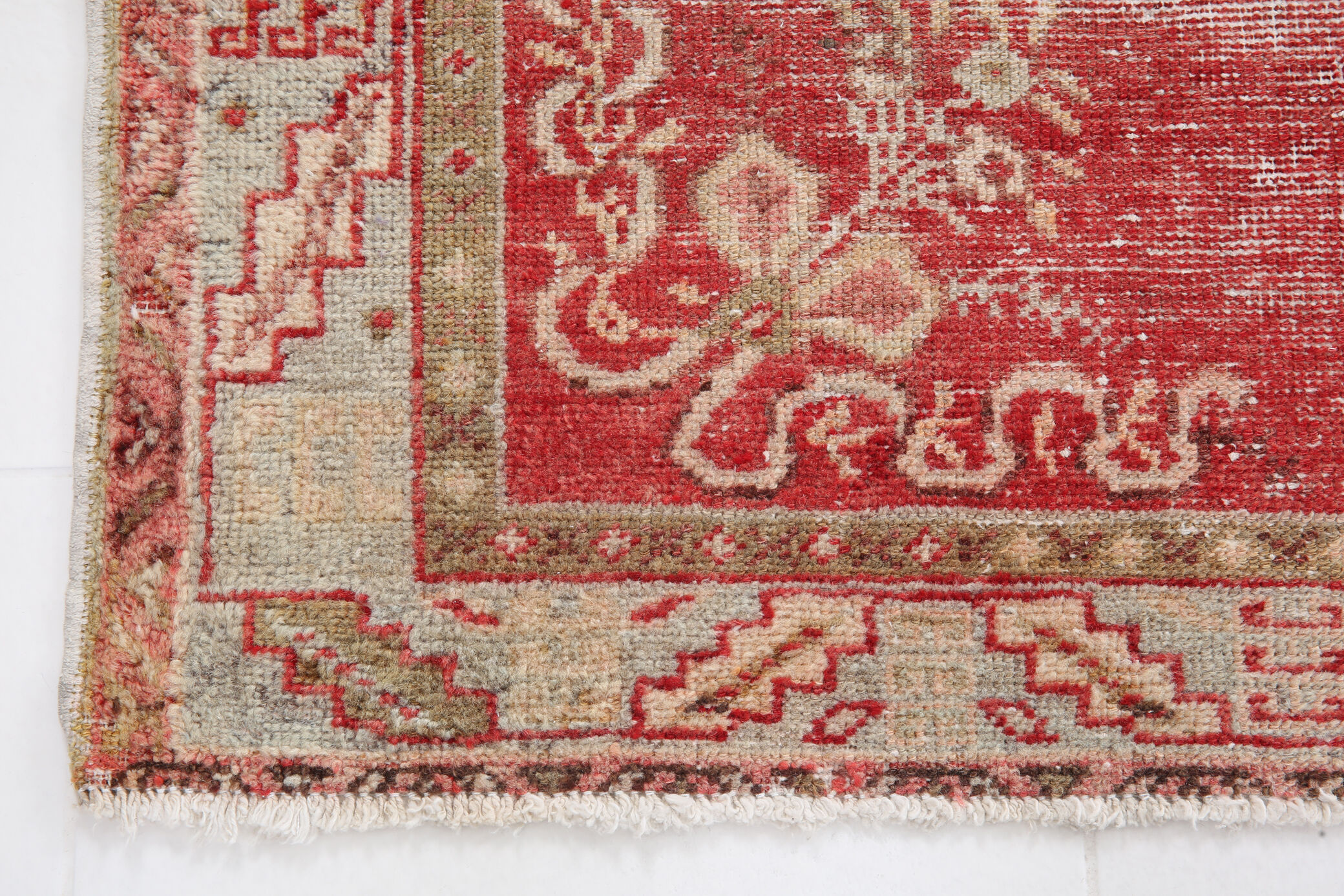 3x6 red and beige turkish rug