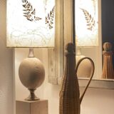 Grande bouteille en verre et osier