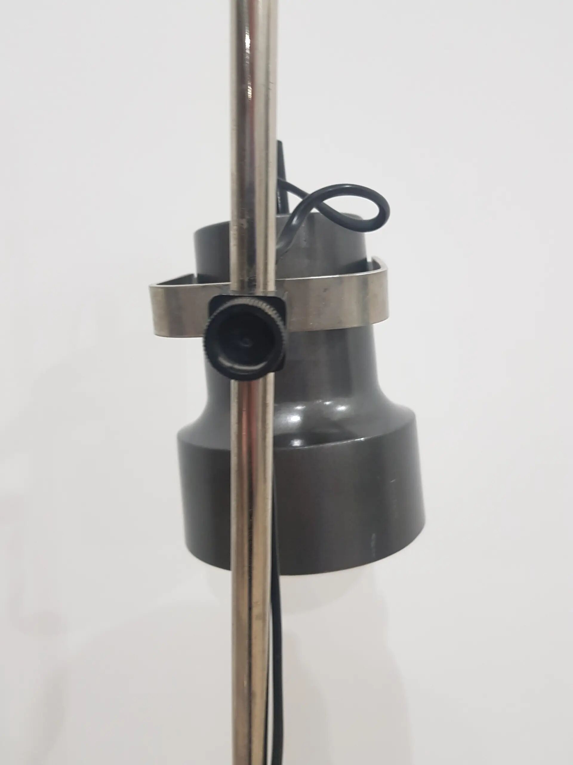 Floor lamp, graphite grey, metal, Germany, 1970s.