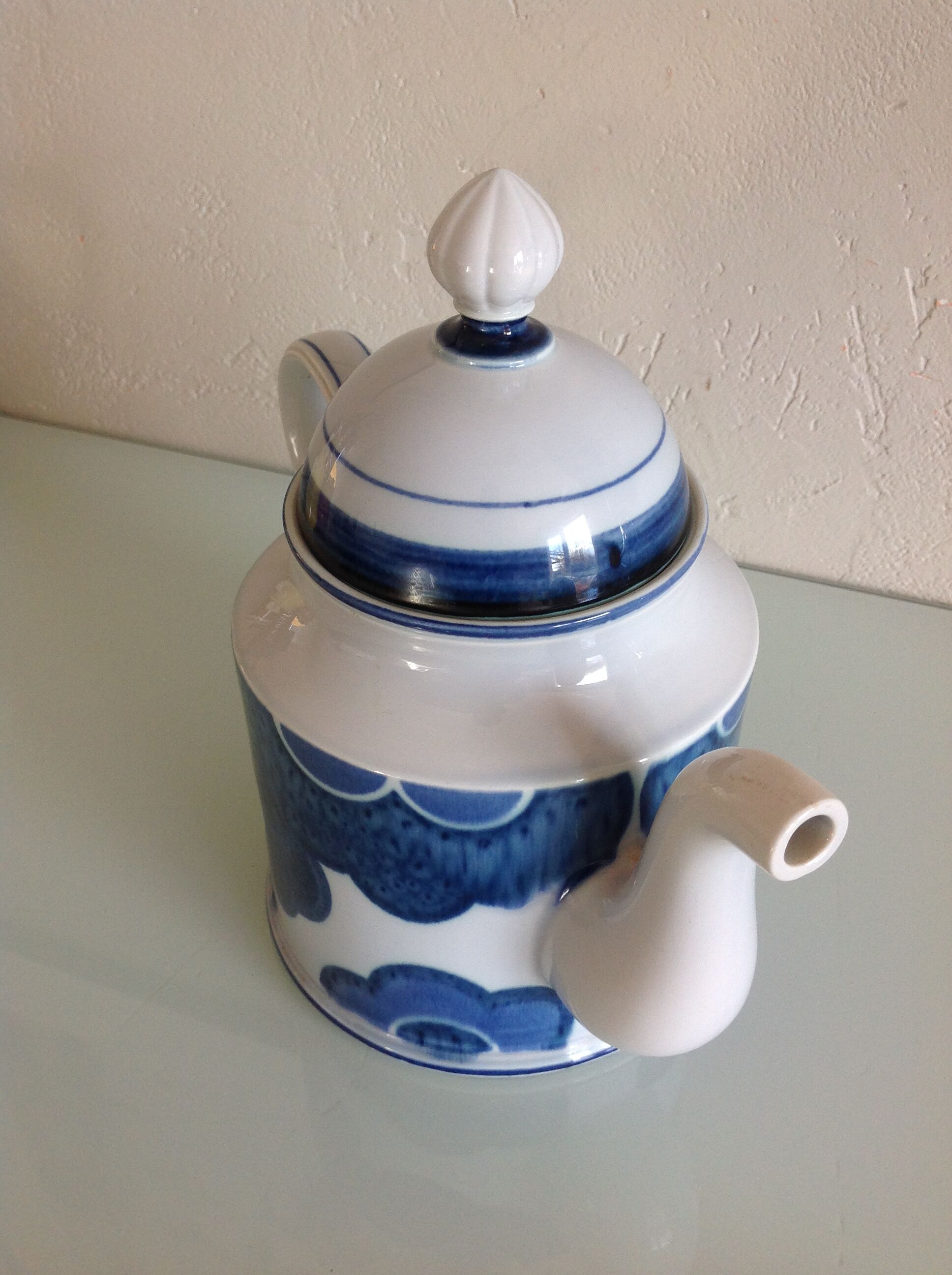 Cafetiere décor Blue Cloud by Villeroy - Boch / vintage 70s-80s
