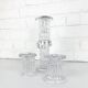 Glass candlesticks, Göran Wärff for Kosta Boda, Sweden, 1970s, set of 3