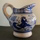 Domingo Punter blue ceramic pitcher, Teruel, 1960