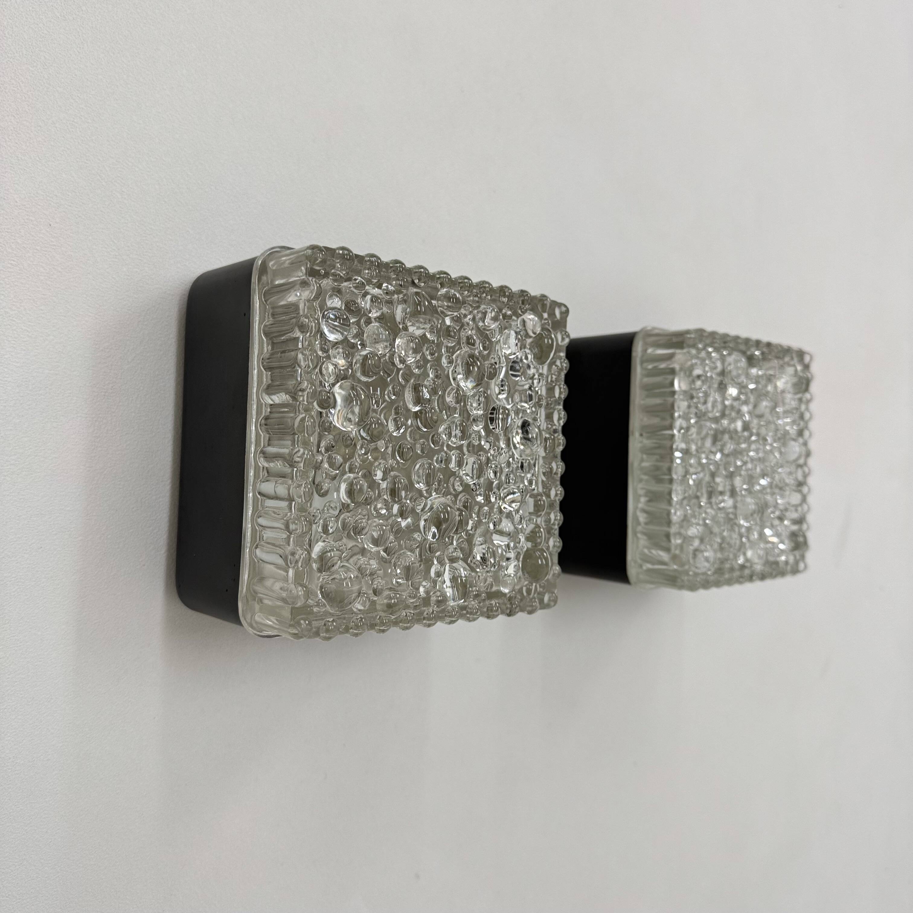 Set of 2 Staff leuchten bubble glass wall lamps , 1970s Germany