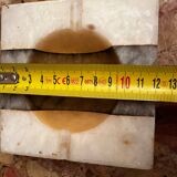 Art Deco ashtray/trinket tray in tricolor marble