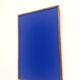 Monochrome table in ultramarine blue, acrylic on solid wood.