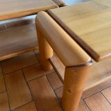 Pair of elm bedside tables