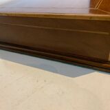 Service a poisson coffret en bois en bois d'acajou blond