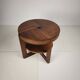 Table d'appoint en chêne de l'École d'Amsterdam avec motif carré, Pays-Bas, vers 1925