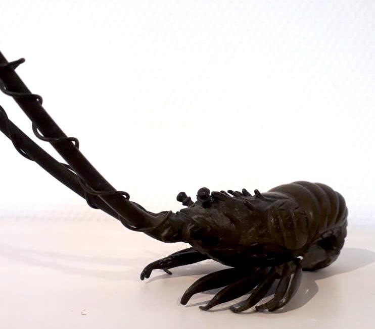 Bronze lobster Okimono Japan circa 1900