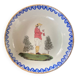 Old earthenware soup plate