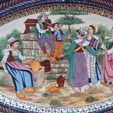 Plat Quimper, modèle perlé