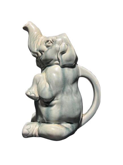 Ceramic jug in the shape of an elephant.