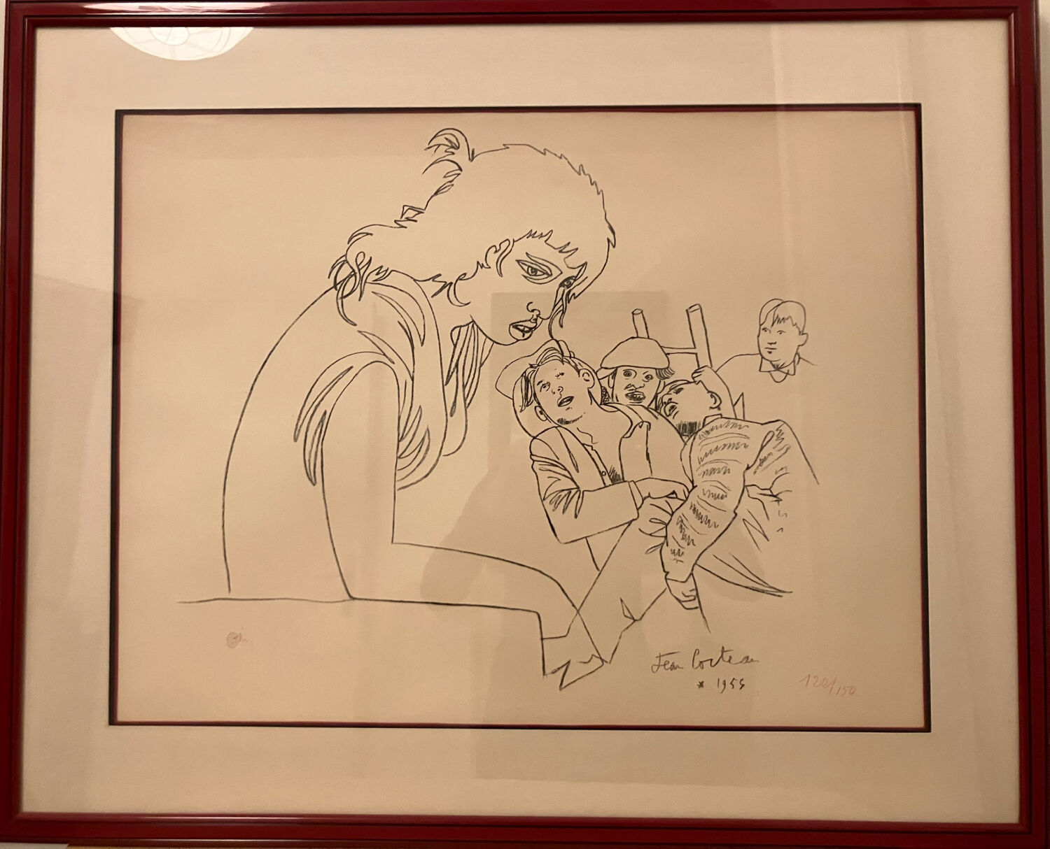 JEAN COCTEAU - "The Children", 1955 - Lithograph 122/150