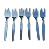 6 cake forks in a box
